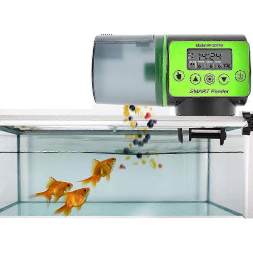 Timer fish feeder with LCD for aquarium automatic control