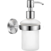 Manual soap holder for bathroom, 304 stainless steel, wall mounted