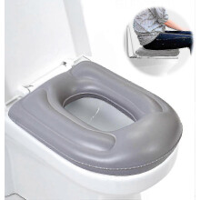Inflatable toilet seat for tailbone pain relief and support