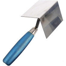 Corner trowel for drywall inside corners with durable stainless steel