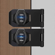 Combination Hasp Lock for Pantry Door - Slide Double Bifold Lock for Shed