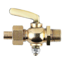 Vintage motorcycle fuel valve - brass 1/4-1/4 BSP petrol tap for classic bikes