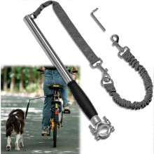 Retractable leash for bicycle rides with dogs