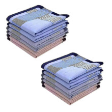 Men's Cotton Handkerchiefs - 12pcs Soft & Absorbent Pocket Squares