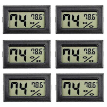 Mini humidity meter for indoor spaces with thermometer and 6-pack