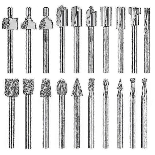 3mm engraving bits for Dremel - 20Pc HSS router set carbide tips