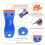 Plastic  Blade Scraper, 8Pcs Scraper Tools with 200 Pcs Plastic Blades, Double   Scraper Cleaning Remover 4