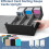 Card Deck Case for Trading Cards 1800+, Card Storage Box Black+Gray 1