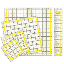 5 Stuks Acryl Quiltlinialen, Vierkante Naailinialen, Stofsnijliniaal, Quiltsjablonen, Duidelijke Markering voor Quilten