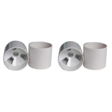 4pcs White Golf Hole Cup Set For Putting Green Practice