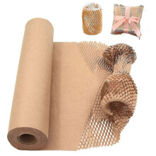 Sustainable 50m Honeycomb Packaging Paper Roll 40cm Wide for Moving & Fragile Goods