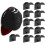 10 Pcs Baseball Cap Wall Organiser with Hooks, Space Saving Hat Hanger, Black 1