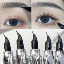 (Black) 2 Point Lasting Wild Eyebrow Pen Liquid Eyebrow Tattoo Waterproof Lying Silkworm Brow Eyeliner Pen Easy To Use Eye Makeup Tools