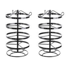 2St Zwart Hangers Sieraden Display Stand, Metalen Oorbellen Organizer