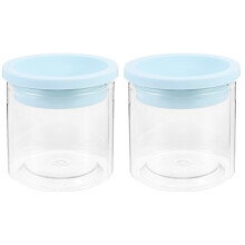 2Pièces Bac À Chats Bleu Résistant En Plastique