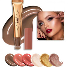 (Matches the image) Matte Beauty Blush Wand Sponge Head Lip and Cheek Moisturizing Hydrating and Easy To Push on Liquid Blush