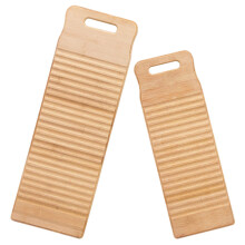 2St Draagbaar Handwasbord Van Bamboe, Voor Kleding En Accessoires