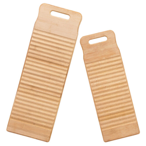 2St Draagbaar Handwasbord Van Bamboe, Voor Kleding En Accessoires