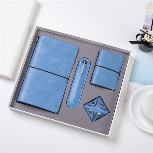 Hand Ledger Gift Box School Notebook Card Bag Pen Zero Wallet Stationery Set 2