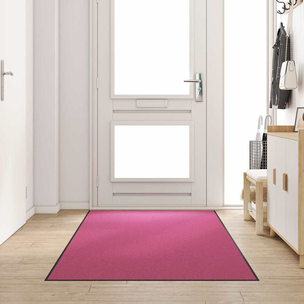 Vidaxl Doormat Pink And Black 120 X 250 Cm 100% Polyamide