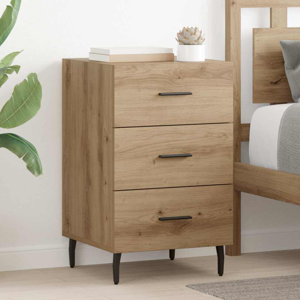 Vidaxl Bedside Cabinet Artisan Oak 40 X 40 X 66 Cm Engineered Wood