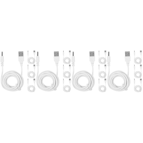 16Stk Dc Charger Kabel USB Auf Dc Adapter Weiß Langlebig 2