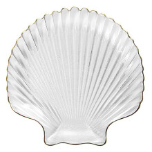 5Stk Goldene Dessertteller Muschelform Salatteller Küchenzubehör