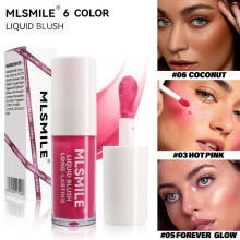 (Matches the image) Liquid Blush Highlighting Face Blush Highly Pigmented Face Makeup 6 Color Eyeshadow Blush Cream
