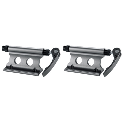 2Pièces Porte Fourche Fixation Rapide Transport Sûr Gris 1