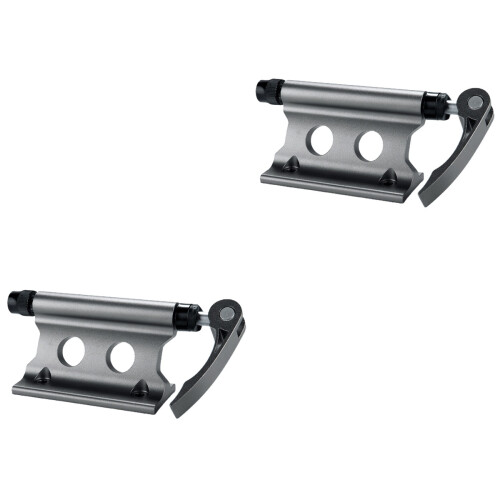 2Pièces Porte Fourche Fixation Rapide Transport Sûr Gris 2