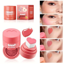 (Matches the image) 6 Color Love Air Cushion Liquid Blush Face Lip Universal Natural Nude Matte Velvet Blush Makeup Gift for Women