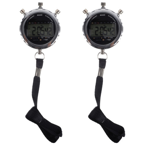 2Pièces Minuteur Digital Chronomètre LCD Sport Coloré Robuste 1