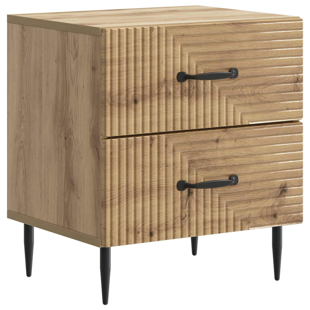 Vidaxl Bedside Cabinet Artisan Oak 43 X 34.5 X 47.5 Cm Engineered Wood