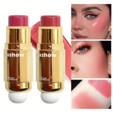 (Matches the image) Double-ended Blush Stick Sponge Soft Face Brightening Low Saturated Blusher Cream Peach Pink Cheek Tint Makeup Cosmetics