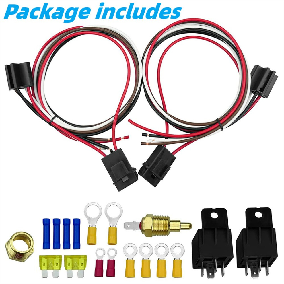Automotive Cooling Systems Harness Kit Thermostat 40A Automotive Relay Harness 413590925927