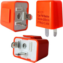 4PC 12V 2-Pin Adjustable LED Flasher Relay for Motorcycle Turn Signals