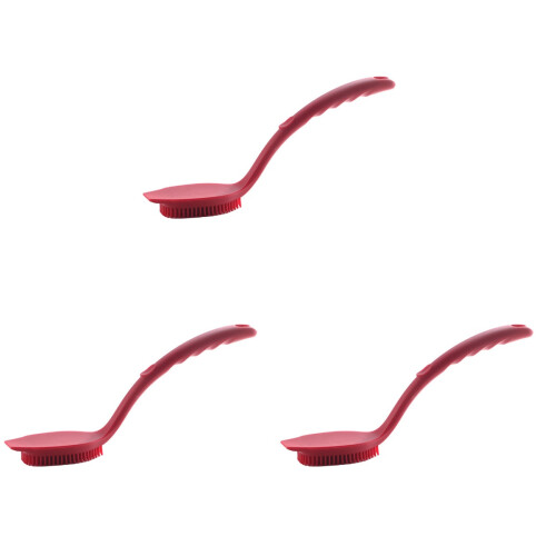 3Stk Roter Topfreiniger Mit Langem Silikonbürste Für 1