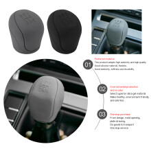 (Beige) Silicone Gear Shift Knob Cover | Non-Slip Grip Handle Case for Cars | Gear Shift Collars