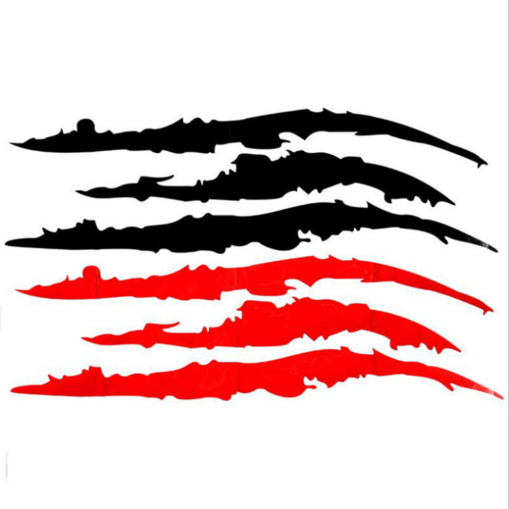 (Blue) Auto Car Sticker Monster Claw Scratch Stripe Headlight Decal 40Cmx12cm Blue 123643771745