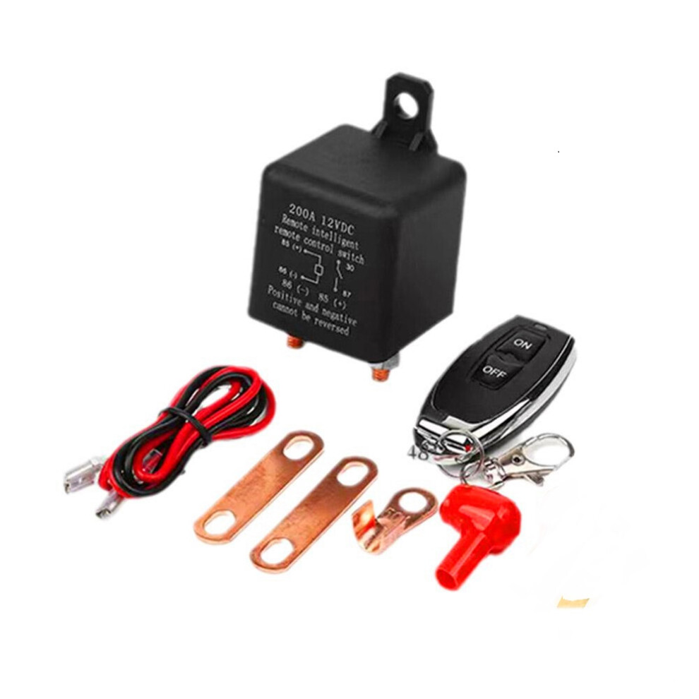 Universal Disconnect Wireless Car Battery Isolator 12V 200A 2Pcs Remote Control 413590927495