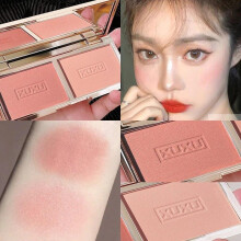 (Matches the image) Double Color Peach Blush Palette Natural Matte Rouge Blusher Face Cheek Pigment Long-lasting Makeup Cosmetic