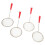 4Pièces Cuillères Passoires Acier Argent Multi Usage Cuisine 10