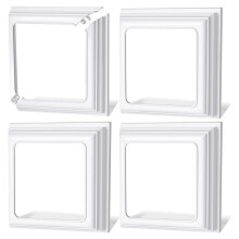 Jupe de Poteau en Vinyle 4x4 Pouces-Garniture Couverture Base Poteau Blanche pour Poteaux en Bois et en Vinyle, Colonne de Terrasse et de Porche,