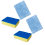 KCT KCT Telescopic Cleaner Accessory Pack - 2 x Scourer/Sponge + 2 Cloth 1