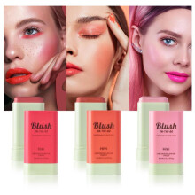 (Matches the image) Blush Stick for Lip & Cheek 2 In 1 on Balm Matte Face Blush Highly Pigmented Blush Stick Lipstick Eyeshadow Face Makeup