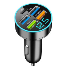4-Port Super Fast Car Charger Adapter for iPhone, Samsung, and Android Phones