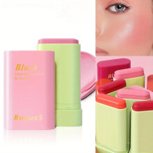 (Matches the image) 30g Blush Stick Brightening Primer Solid Blush Natural Nude Makeup Waterproof Lightweight Multi-functional Blush Stick Blush Cream