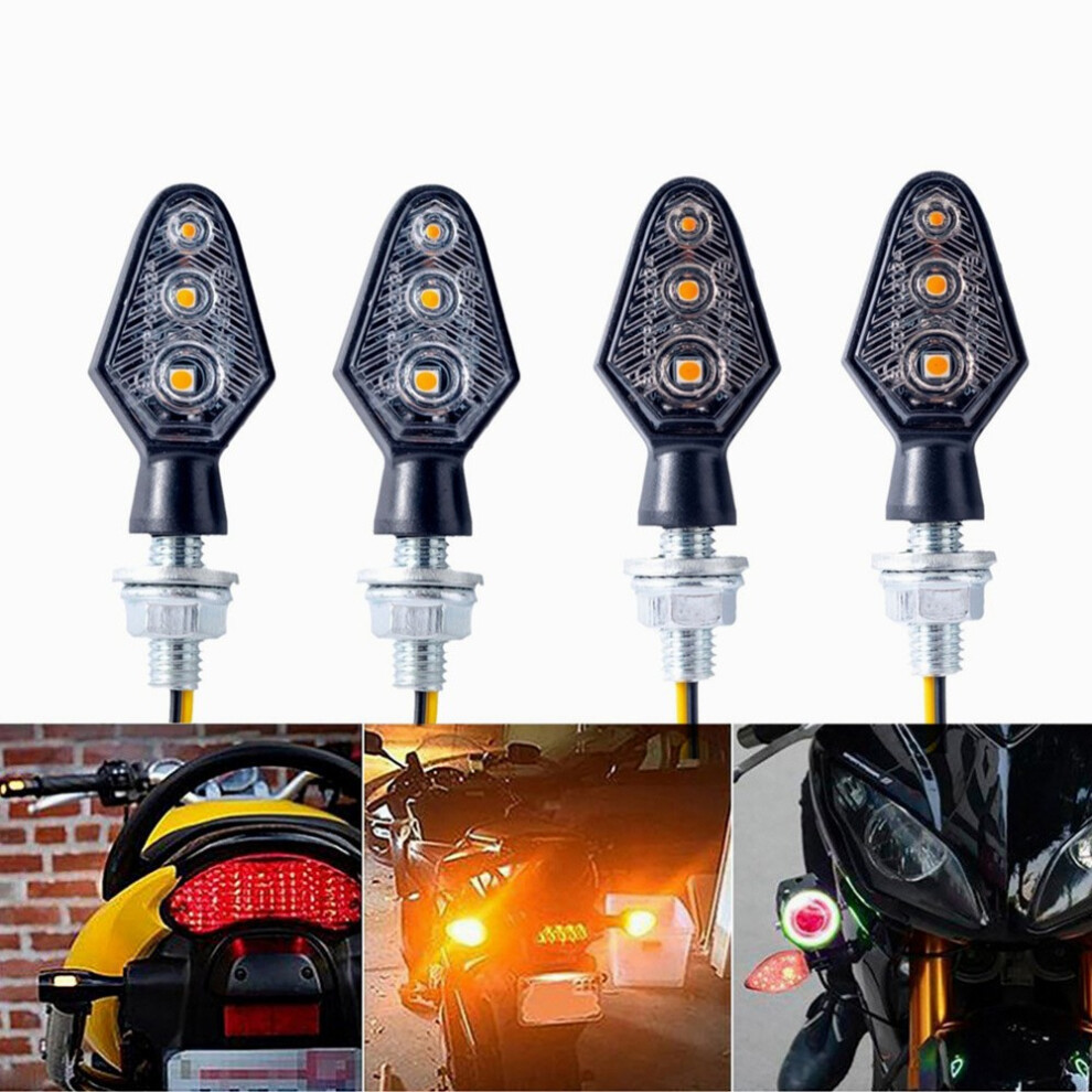 (B) 2Pcs 12V Motorcycle Turn Signal Led Tail Lights For Suzuki/Yamaha/Kawasaki 123643766345
