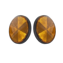 2 x 2inch Round Orange Reflectors Universal For Motorcycles ATV Bikes Dirt Bikes