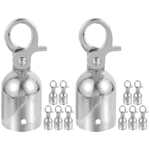 12Stk Metall-Seilstopper Mit Haken, , Langlebig Elegant